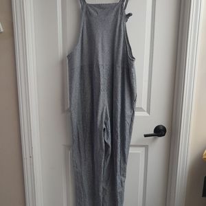 Loose Striped Overalls